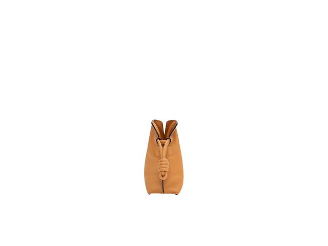 Loewe Loewe Mini Flamenco Clutch In Nappa Calfskin With Gold LOEWE Embossed Warm Desert - view 3