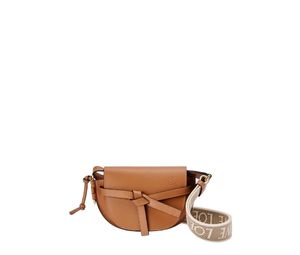 Buy Loewe Mini Gate Dual Bag In Soft Calfskin And Jacquard Tan at Sasom – Authentic and Ready to Ship