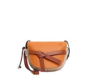 Buy Loewe Mini Gate Dual Bag In Soft Calfskin Leather With Gold Hardware Brown at Sasom – Authentic and Ready to Ship