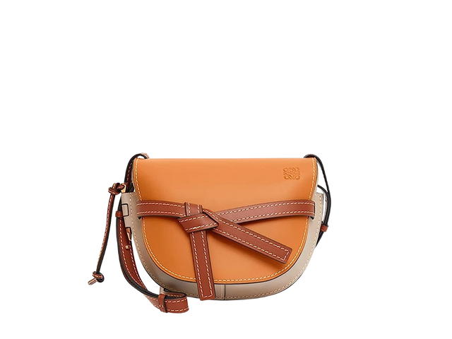 Loewe Loewe Mini Gate Dual Bag In Soft Calfskin Leather With Gold Hardware Brown - view 1