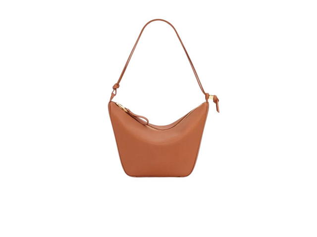 Loewe Loewe Mini Hammock Hobo Bag In Classic Calfskin With Gold Metallic Tan - view 1