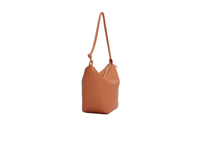 Loewe Loewe Mini Hammock Hobo Bag In Classic Calfskin With Gold Metallic Tan - view 3