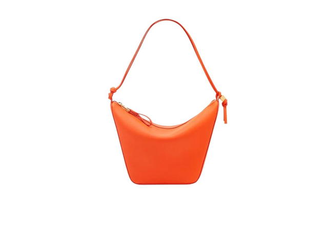Loewe Loewe Mini Hammock Hobo Bag In Classic Calfskin With Gold Metallic Vivid Orange - view 1