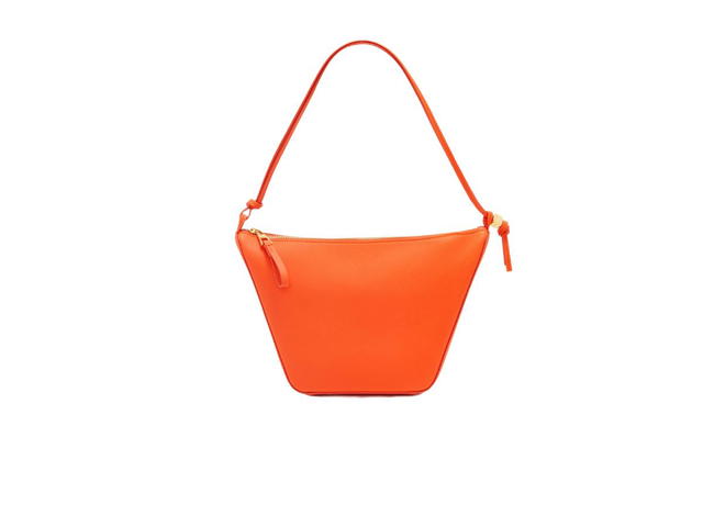Loewe Loewe Mini Hammock Hobo Bag In Classic Calfskin With Gold Metallic Vivid Orange - view 2