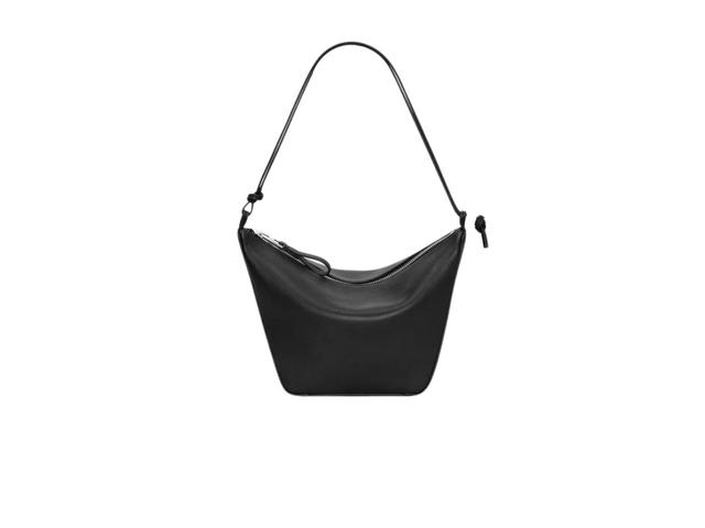 Loewe Loewe Mini Hammock Hobo Bag In Classic Calfskin With Palladium Metallic Black - view 1