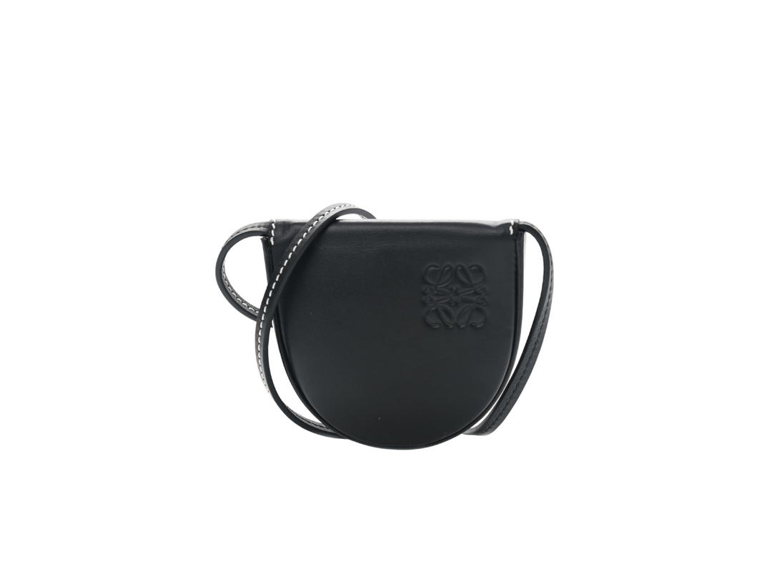 Loewe Loewe Mini Heel Pouch In Soft Calfskin Black
