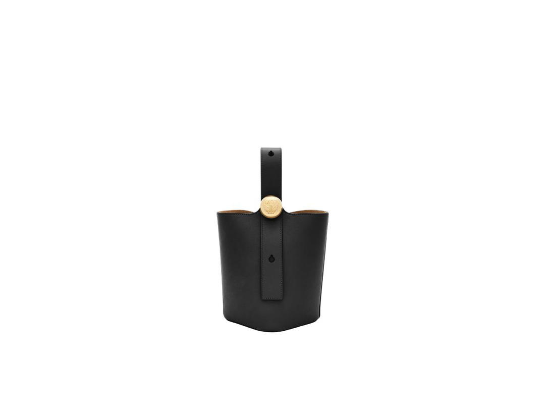 Loewe Loewe Mini Pebble Bucket Bag In Mellow Calfskin Black