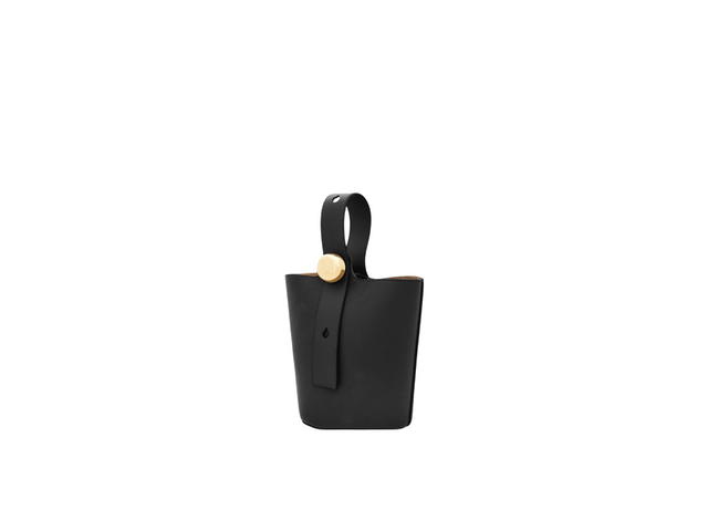 Loewe Loewe Mini Pebble Bucket Bag In Mellow Calfskin Black - view 2