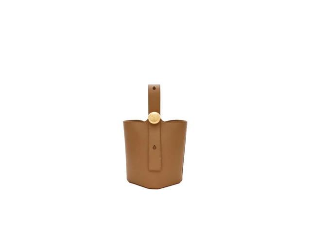 Loewe Loewe Mini Pebble Bucket Bag In Mellow Calfskin Oak - view 1