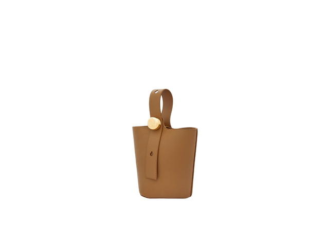 Loewe Loewe Mini Pebble Bucket Bag In Mellow Calfskin Oak - view 2