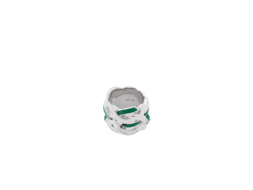 Loewe Loewe Nest Ring In Sterling Silver And Enamel