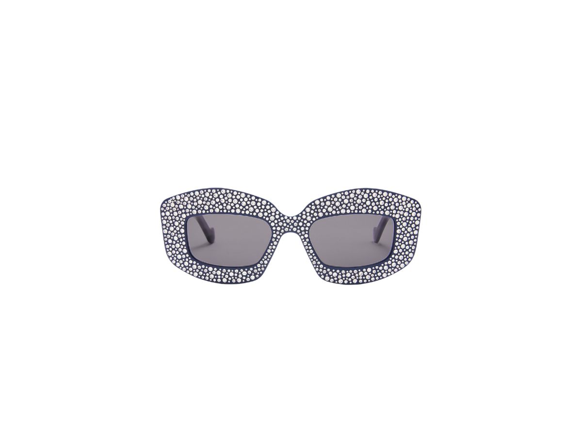 Loewe Loewe Pavé Screen Sunglasses In Acetate Navy Blue