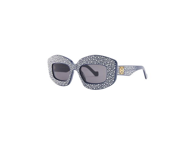 Loewe Loewe Pavé Screen Sunglasses In Acetate Navy Blue - view 2