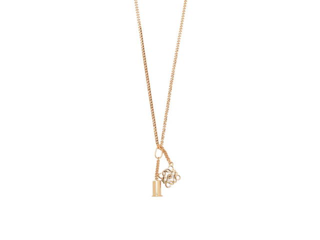Loewe Loewe Personalisation Necklace In Metal Gold - view 1