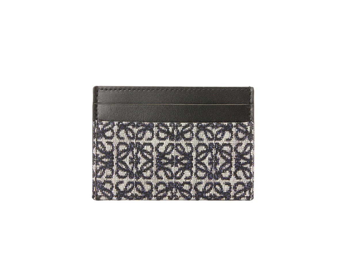 Loewe Loewe Plain Cardholder In Jacquard And Calfskin Navy-Black