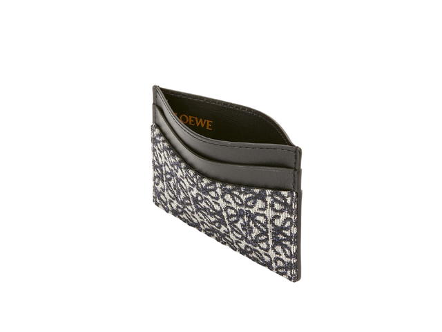 Loewe Loewe Plain Cardholder In Jacquard And Calfskin Navy-Black - view 3