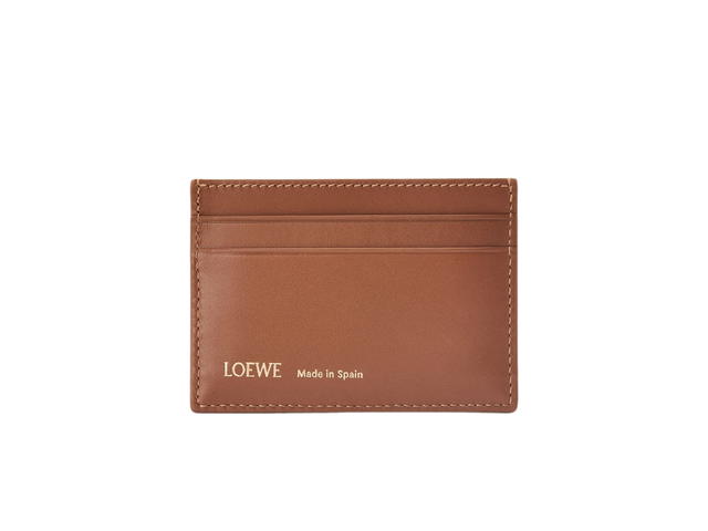 Loewe Loewe Plain Cardholder In Jacquard And Calfskin Tan-Pecan - view 2
