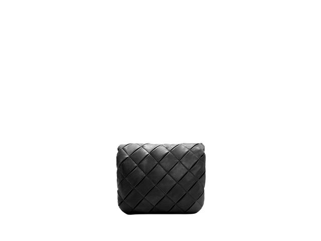 Loewe Loewe Puffer Goya In Pleated Shiny Nappa Lambskin With Gold Metallic Hardware Black - view 2