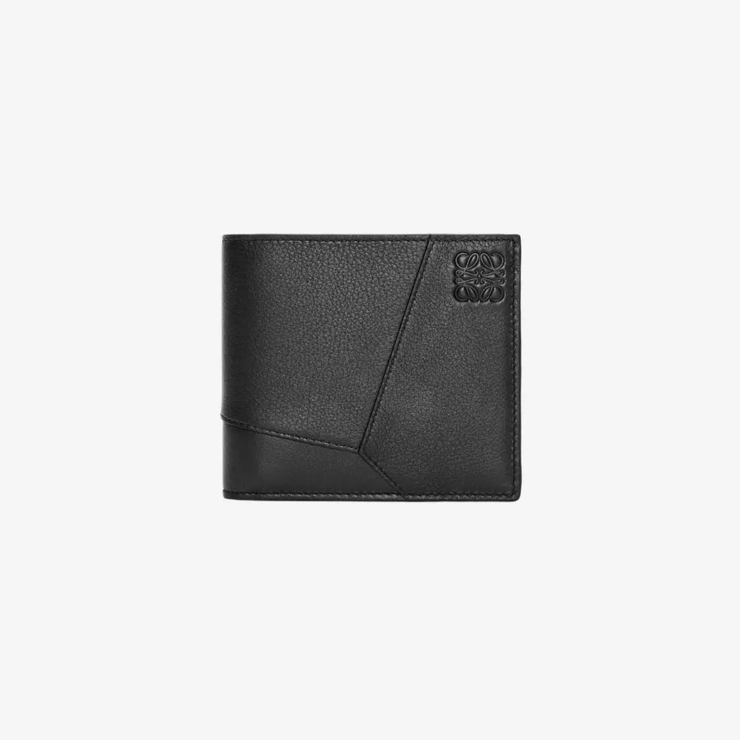 Loewe Loewe Puzzle Edge Bi-Fold Wallet in Classic Calfskin Black