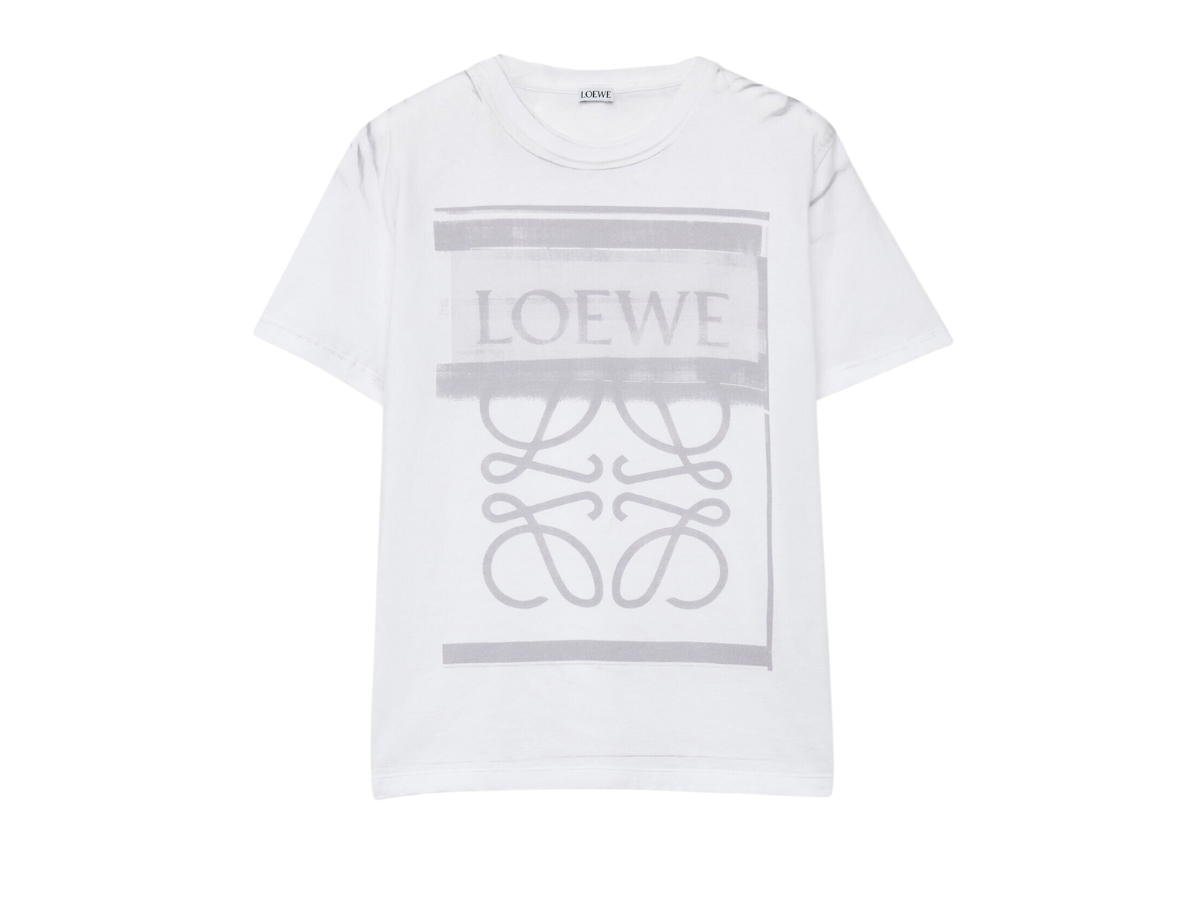 Loewe Loewe Regular Fit T-Shirt In Cotton White Grey
