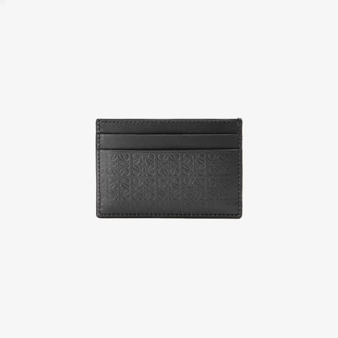 Loewe Loewe Repeat Plain Card Holder in Embossed Silk Calfskin Black