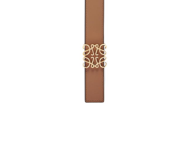 Loewe Loewe Reversible Anagram Belt 28MM In Smooth Calfskin With Gold Hardware Burgundy - view 4