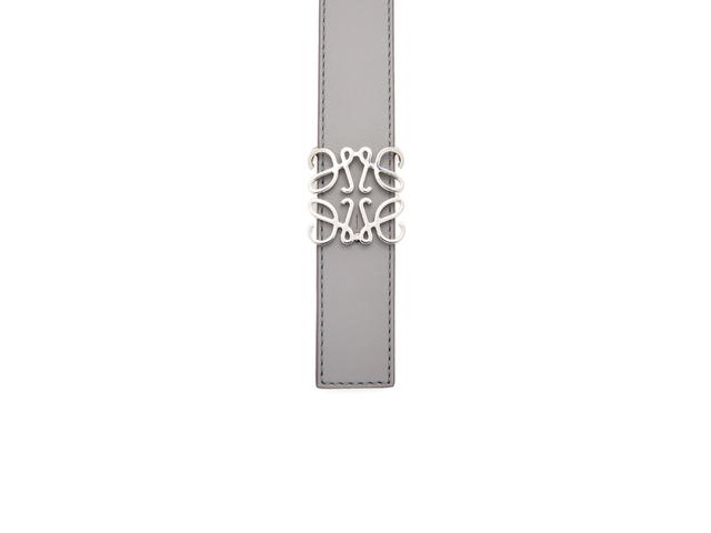Loewe Loewe Reversible Anagram Belt 28MM In Smooth Calfskin With Palladium Hardware Pearl Grey-Clay Green - view 4