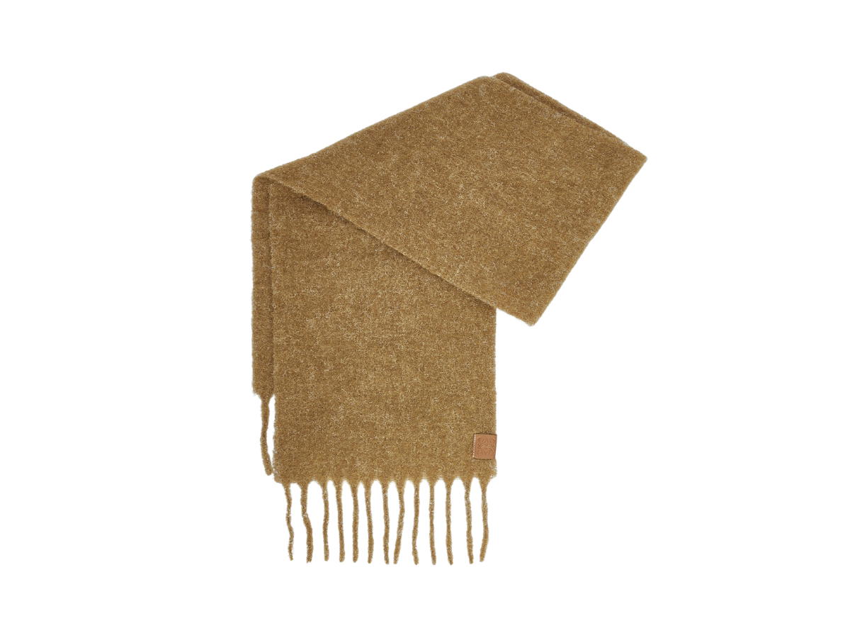 Loewe Loewe Scarf In Alpaca And Mohair Camel