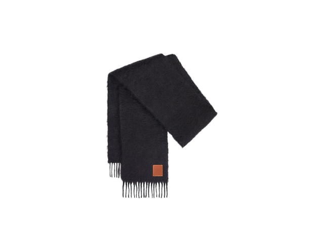 Loewe Loewe Scarf In Mohair And Wool Black - view 1