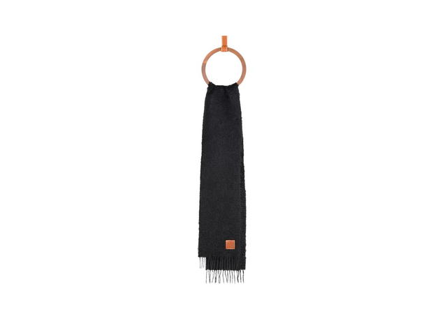 Loewe Loewe Scarf In Mohair And Wool Black - view 2
