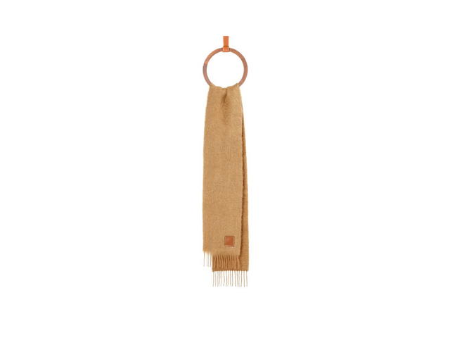 Loewe Loewe Scarf In Mohair And Wool Camel - view 2