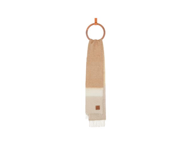 Loewe Loewe Scarf In Mohair And Wool Light Beige-Multicolor - view 2