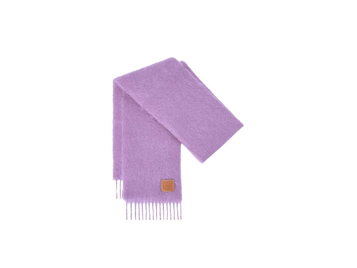 Loewe Loewe Scarf In Mohair And Wool Violet