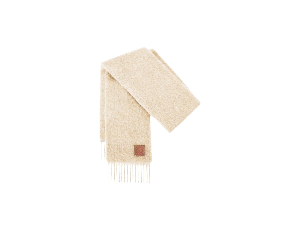 Loewe Loewe Scarf In Mohair And Wool White