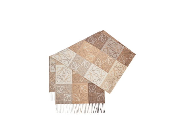 Loewe Loewe Scarf In Wool And Cashmere White-Beige - view 1