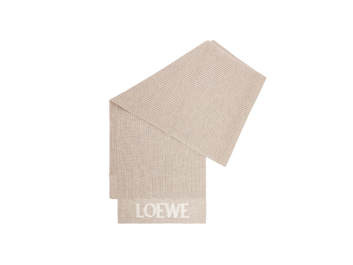 Loewe Loewe Scarf In Wool Beige