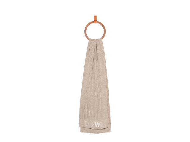 Loewe Loewe Scarf In Wool Beige - view 2
