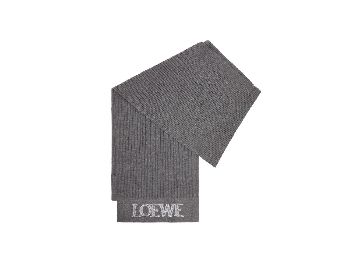 Loewe Loewe Scarf In Wool Dark Grey