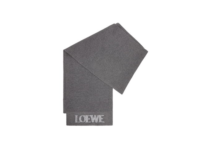 Loewe Loewe Scarf In Wool Dark Grey - view 1