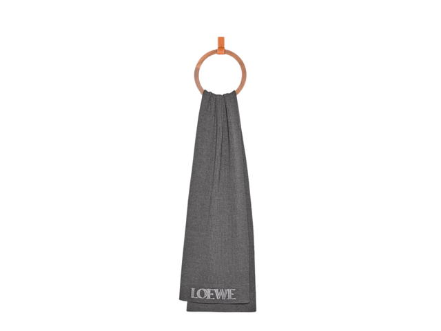 Loewe Loewe Scarf In Wool Dark Grey - view 2
