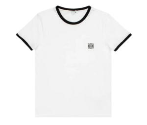 Buy Loewe Slim Fit T-Shirt In Cotton White Black at Sasom – Authentic and Ready to Ship