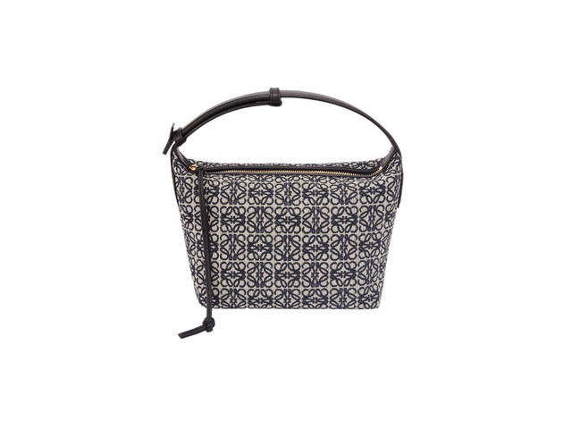 Loewe Loewe Small Cubi Bag In Anagram Jacquard And Calfskin Navy-Black - view 1