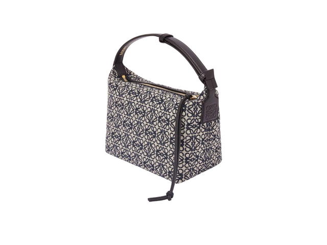 Loewe Loewe Small Cubi Bag In Anagram Jacquard And Calfskin Navy-Black - view 2