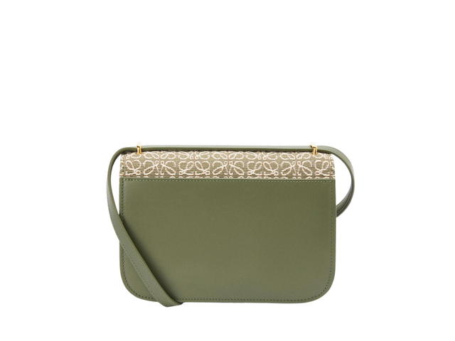 Loewe Loewe Small Goya Bag In Anagram Jacquard And Calfskin Avocado Green - view 2