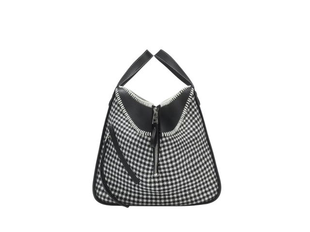 Loewe Loewe Small Hammock Bag In Calfskin Tweed With Palladium Hardware Black - view 2