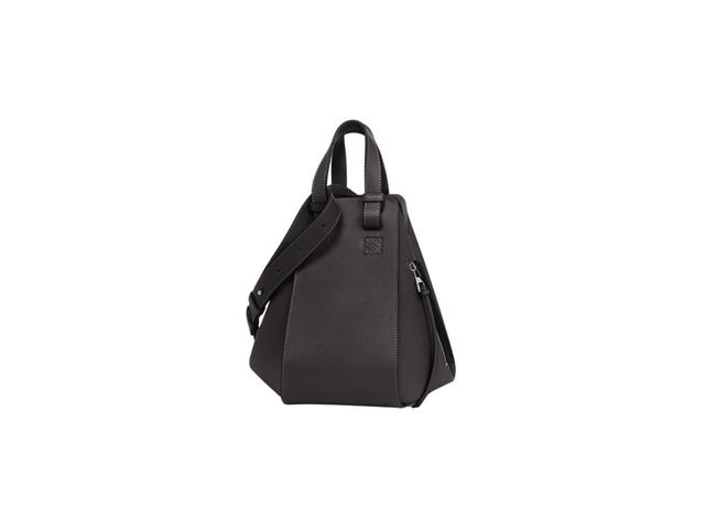 Loewe Loewe Small Hammock Bag In Classic Calfskin Embossed Anagram Black - view 2