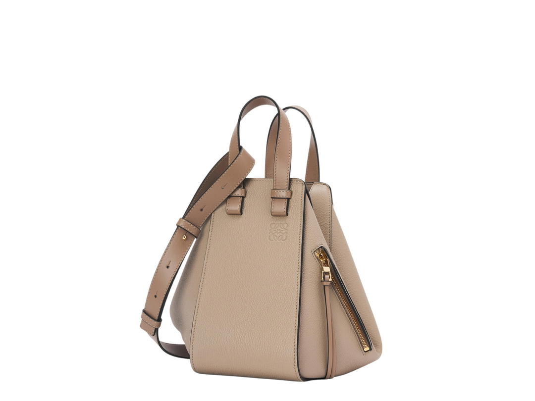 Loewe Loewe Small Hammock Bag In Soft Grained Calfskin With Gold Metallic Colour Sand