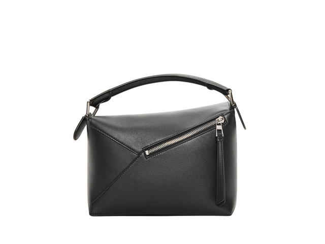 Loewe Loewe Small Puzzle Bag In Classic Calfskin With Palladium Metallic Colour Black - view 2
