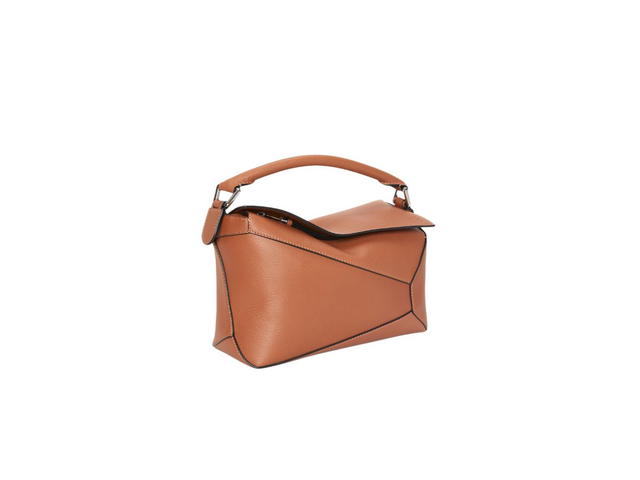 Loewe Loewe Small Puzzle Bag In Classic Calfskin With Palladium Metallic Tan - view 2