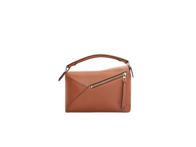 Loewe Loewe Small Puzzle Bag In Classic Calfskin With Palladium Metallic Tan - view 4